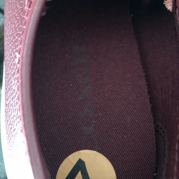Coach Leather Sneakers with Zippers Burgundy NWT - Picture 4 of 6
